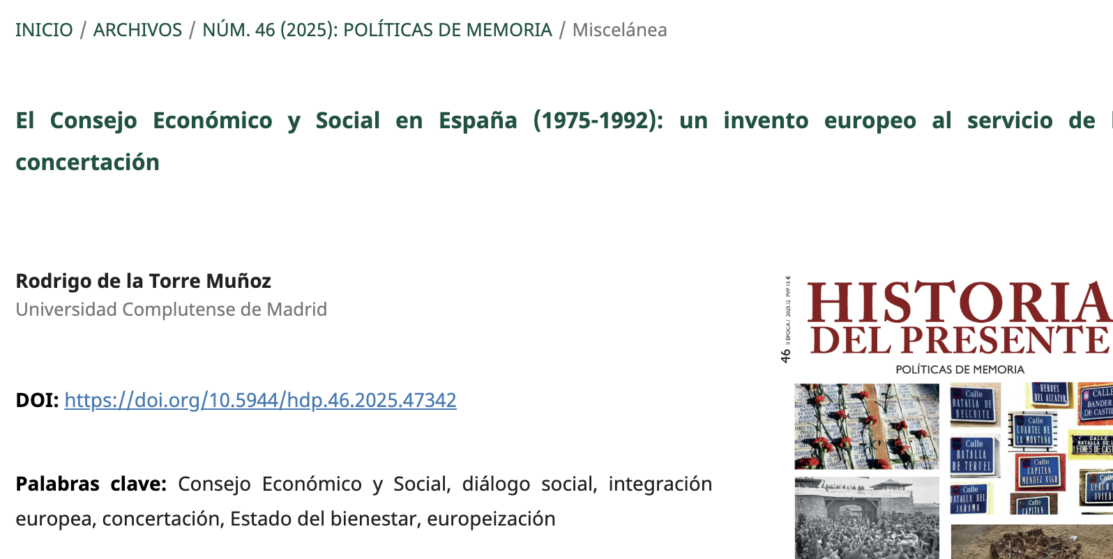 El Consejo Económico y Social en España (1975-1992)